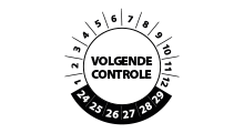 Volgende controle stickers - Volgende controle stickers wit 2024 - 3 cm op rol