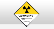Transport stickers - Radioactive categorie 2 sticker