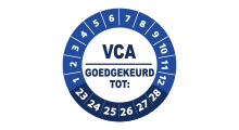 Goedgekeurd / Afgekeurd - VCA goedgekeurd sticker blauw 2024 - 3 cm op rol