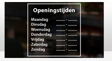 Openingstijden stickers