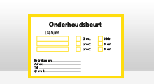 Onderhoudsbeurt stickers