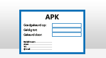 APK gekeurd tot stickers