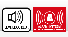 Alarm stickers