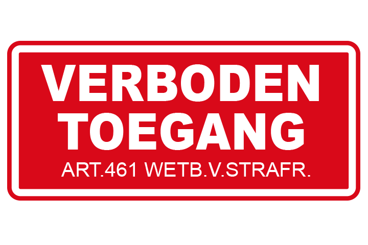 Verboden toegang sticker