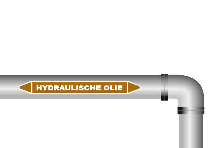 Hydraulische olie sticker