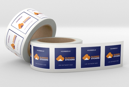 Logo stickers op rol