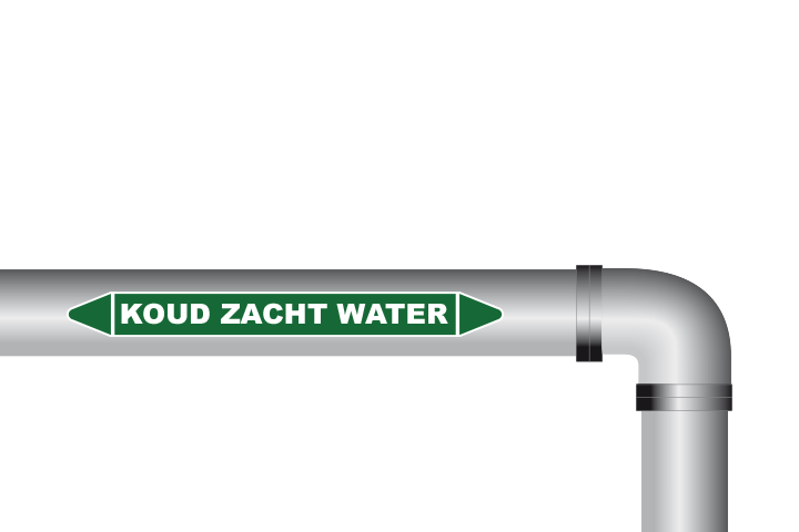 Koud zacht water sticker