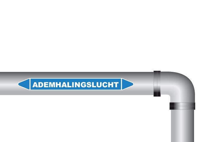 Ademhalingslucht sticker