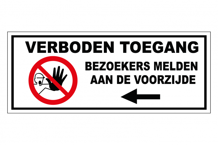 Verbodstickers - Verboden toegang - PNG