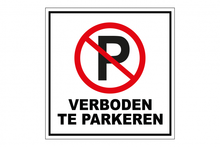 Verbodstickers - Verboden te parkeren - PNG