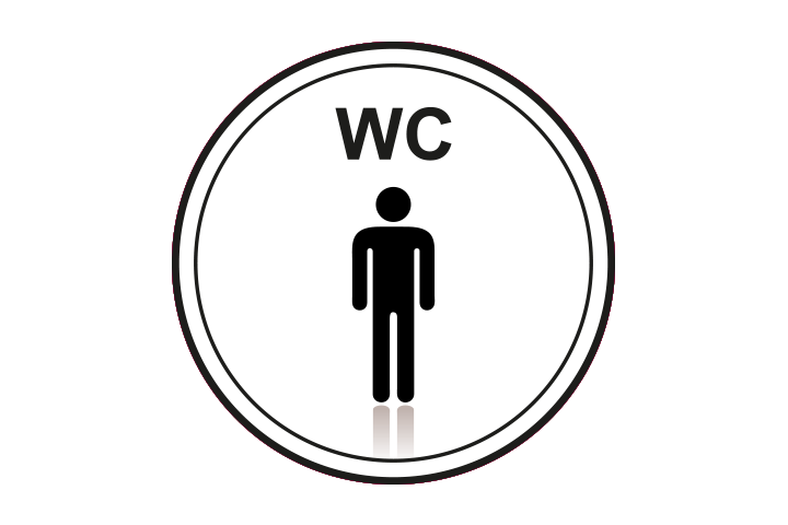 Stickers per Branche &gt; Kantoor stickers &gt; Toilet stickers - Heren Wc