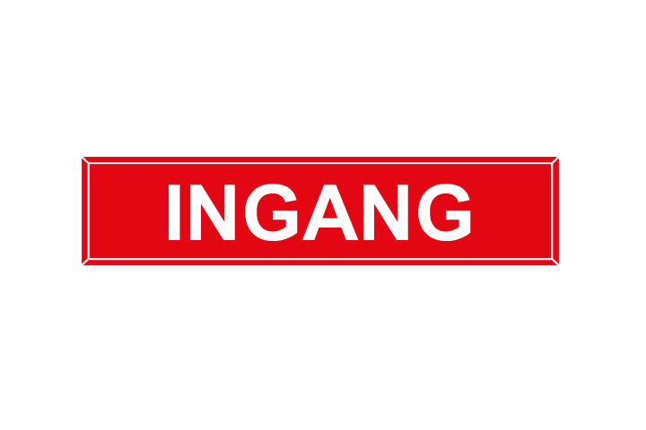 Stickers per Branche &gt; Kantoor stickers &gt; Ingang stickers - Ingang 1 rood