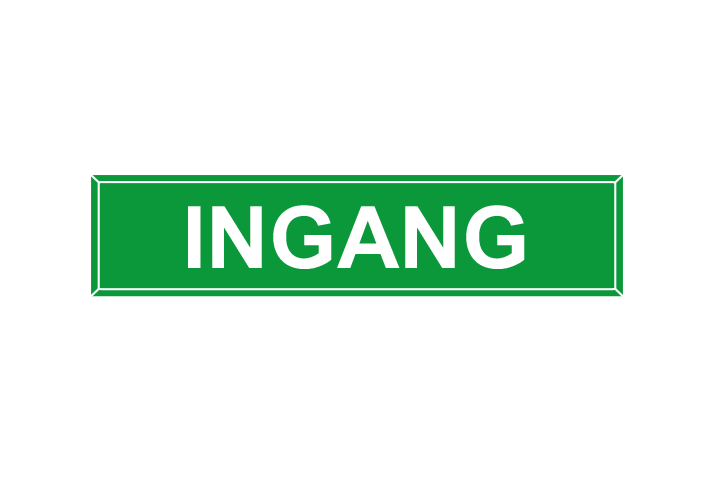 Stickers per Branche &gt; Kantoor stickers &gt; Ingang stickers - Ingang 1 groen