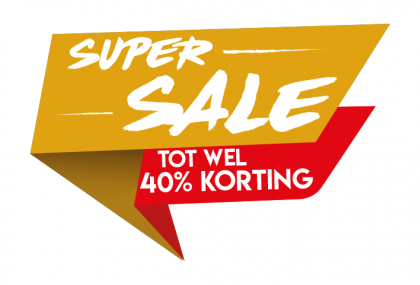 Super sale geel sticker