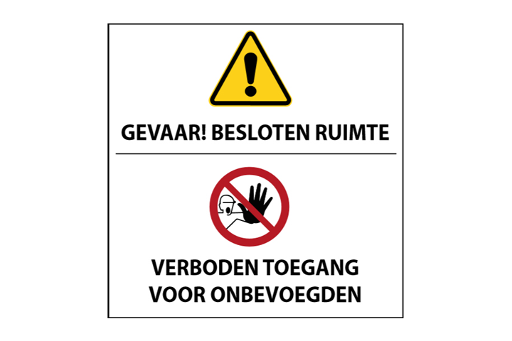 Verbode toegang, besloten ruimte sticker