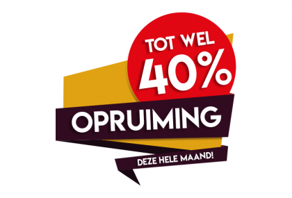 Grote opruiming sticker paars