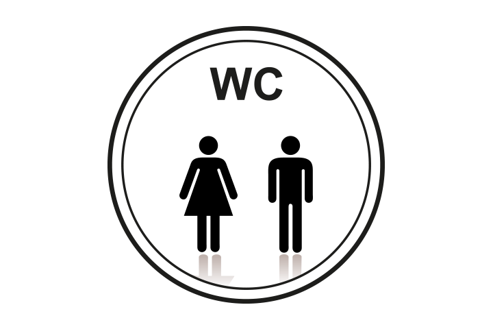 Stickers per Branche &gt; Kantoor stickers &gt; Toilet stickers - Algemeen toilet