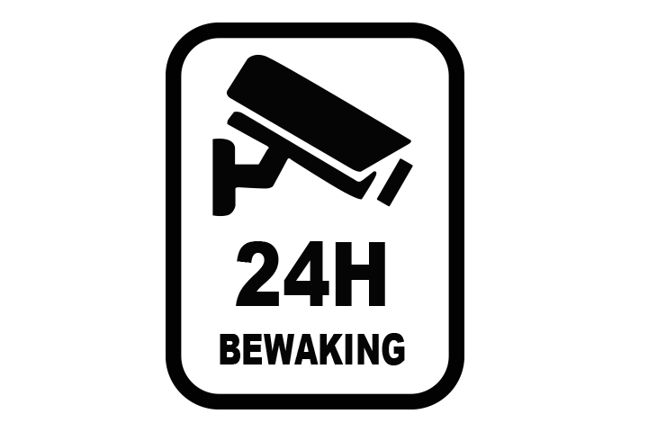 24 uur camerabewaking sticker