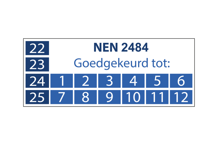 PNG'S - NEN 2484 goedgekeurd tot - rechthoekige sticker (2022) - Blauw - (3 x 3 cm)-01