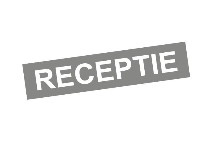 Stickers per Branche &gt; Kantoor stickers &gt; Receptie stickers - Receptie 2 grijs