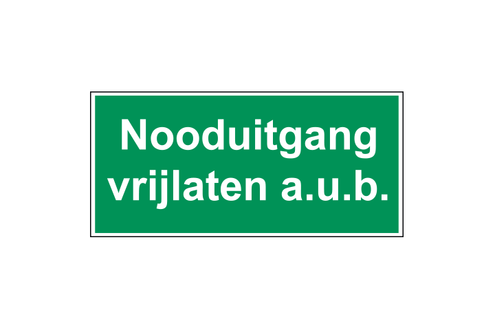 Nooduitgang vrijlaten - Business Stickers