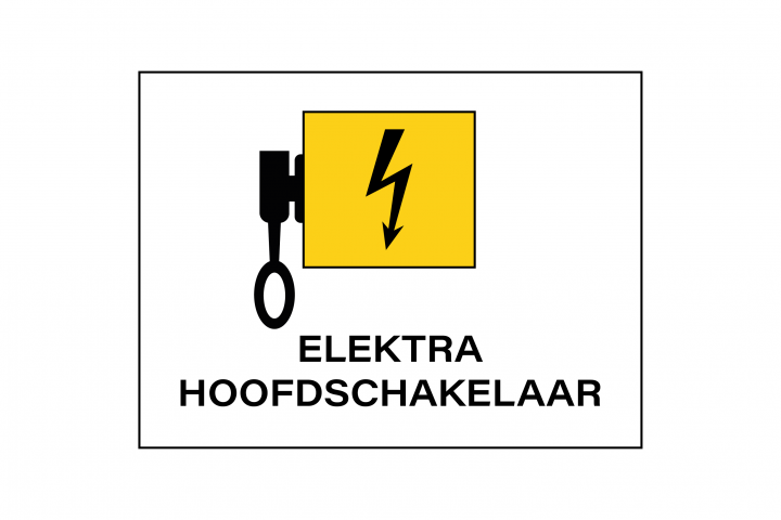 Gevarenstickers - Elektra hoofdschakelaar - PNG