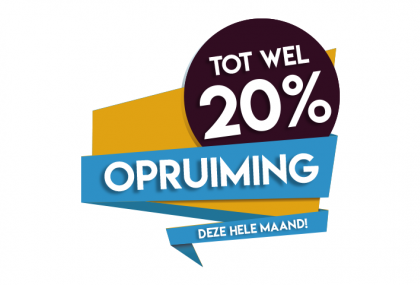 Grote opruiming sticker blauw