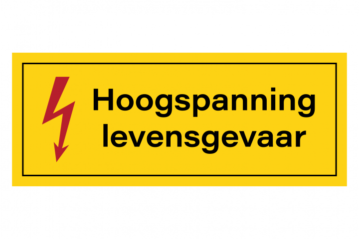 Gevarenstickers - Hoogspanning sticker - PNG