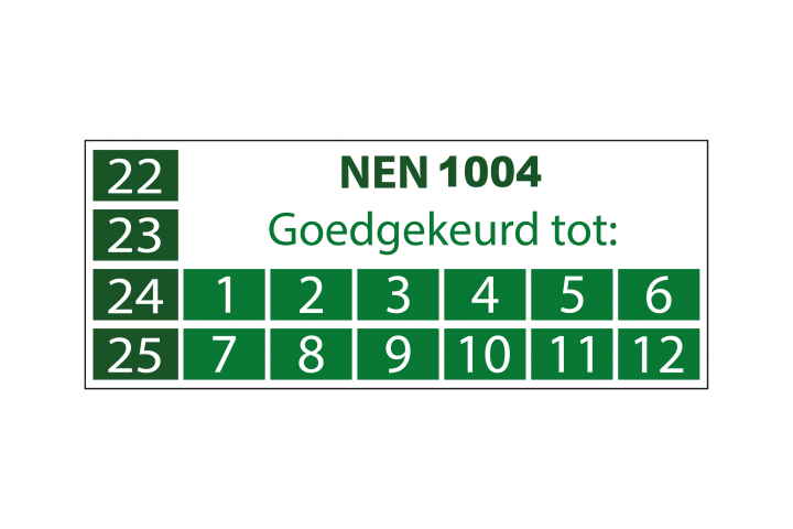 PNG'S - NEN 1004 goedgekeurd tot - rechthoekige sticker (2022) - Groen - (3 x 3 cm)-01