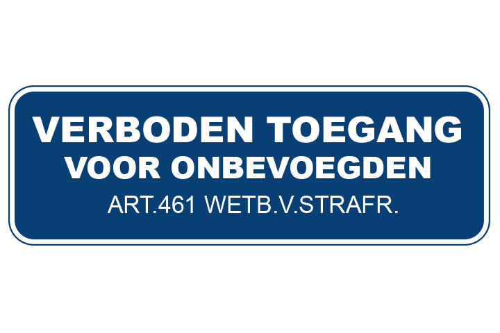 Verboden toegang sticker