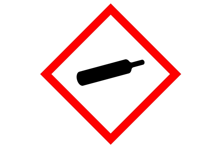 Pictogramstickers &gt; Gevaarlijke stoffen stickers - Houder onder druk