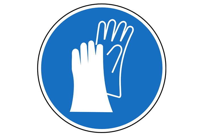 Pictogramstickers &gt; Veiligheidsstickers - Handschoenen