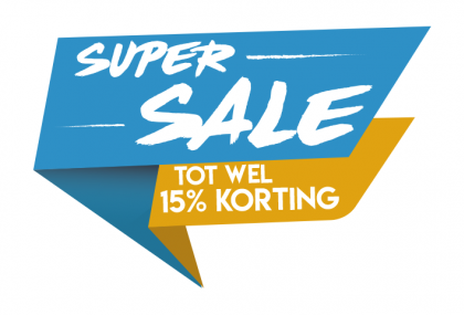 Super sale blauw sticker