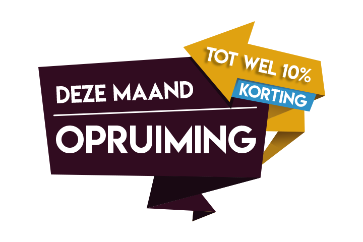 Spreekwolk opruiming sticker paars