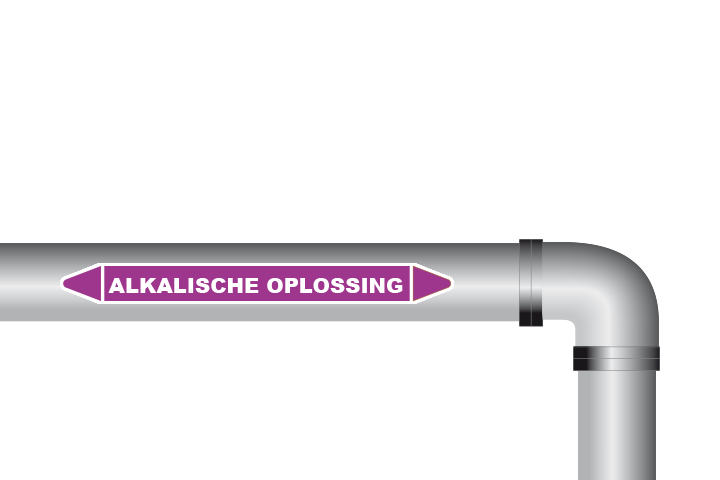 Alkalische oplossing sticker