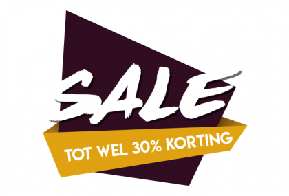 Sale sticker 30% paars