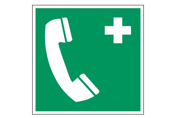 Pictogramstickers &gt; Evacuatie en interventie stickers - Nood telefoon