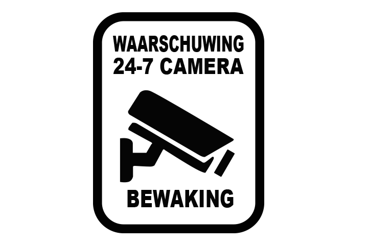 Camerabewaking sticker 24 uur