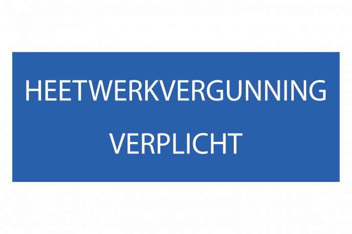 Gebodsstickers - Heetwerk vergunning - PNG