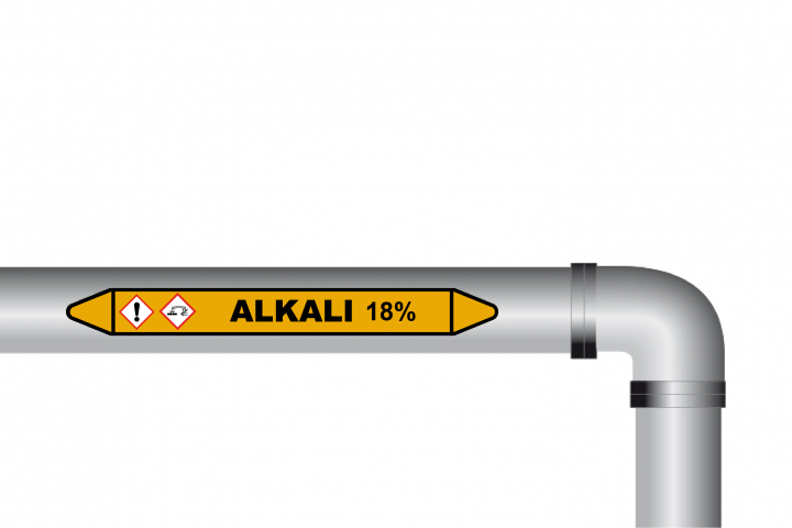 Leidingstickers - Alkali sticker - PNG