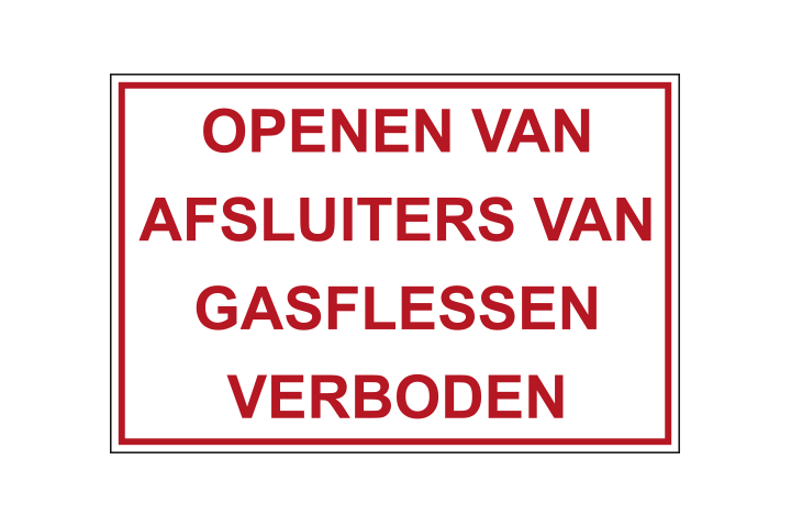 Open van gasflessen verboden
