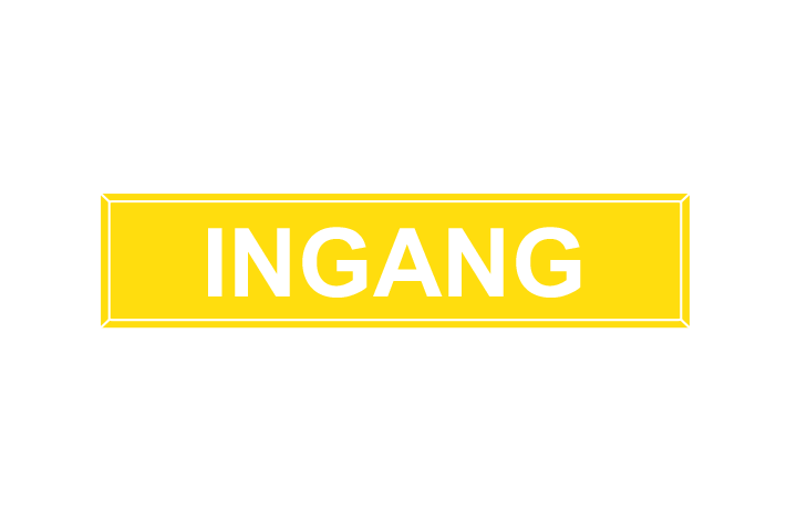 Stickers per Branche &gt; Kantoor stickers &gt; Ingang stickers - Ingang 1 geel