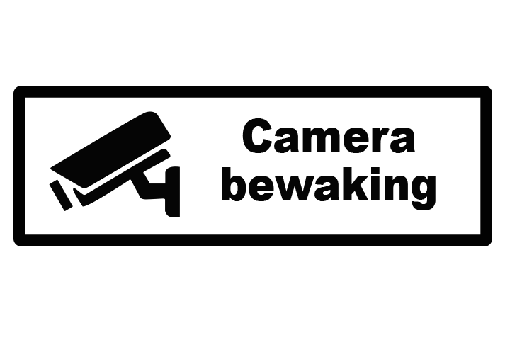 Camerabewaking sticker - rechthoek