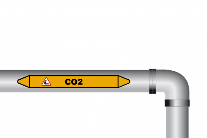 Leidingstickers - CO2 verstikkingsgevaar sticker - PNG