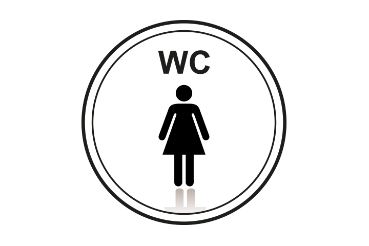 Stickers per Branche &gt; Kantoor stickers &gt; Toilet stickers - Dames Wc