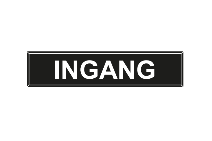 Stickers per Branche &gt; Kantoor stickers &gt; Ingang stickers - Ingang 1 zwart