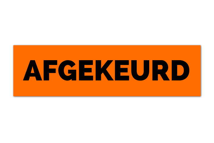 Controle stickers &gt; Keuringsstickers - Afgekeurd