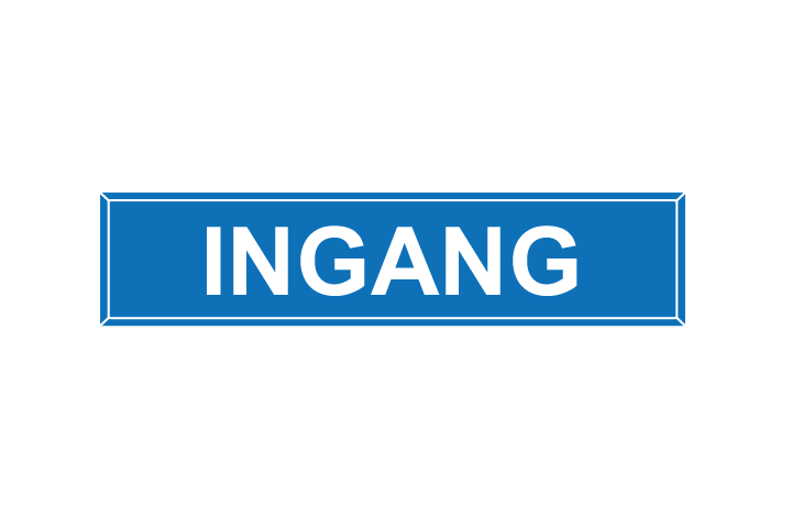 Stickers per Branche &gt; Kantoor stickers &gt; Ingang stickers - Ingang 1 blauw