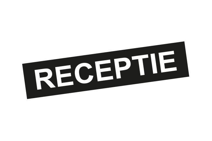 Stickers per Branche &gt; Kantoor stickers &gt; Receptie stickers - Receptie 2 zwart