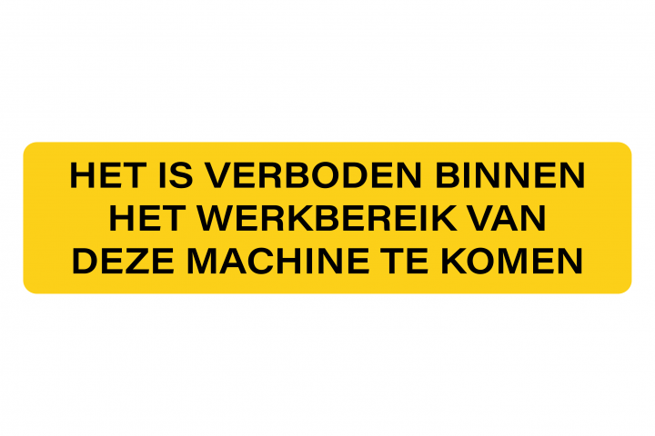 Gevarenstickers - Houd afstand van de machine - PNG